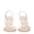 3Juin Beige Fabric Stiletto Heels Sandals